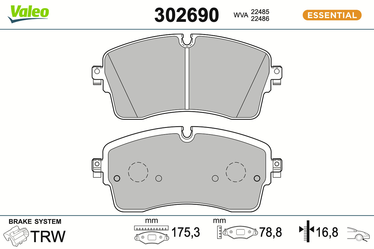 BRAKE PADS FIRST RANGE ROVER EVOQUE FR